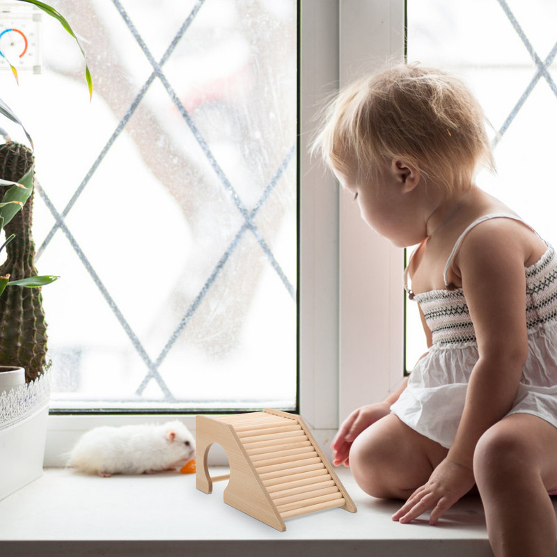 Jucărie pentru hamsteri Cățărare Scară Case Cușcă Veveriță Cabana Pet Din lemn Chinchilla Antrenament