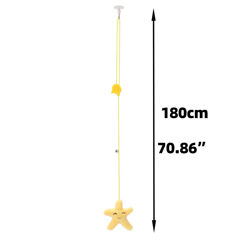 Jucării elastice pentru pisici agățate în interior cu clopot, autovindecare, băț de tachinare, fluture pentru animale de companie, omida, libelulă, pisici, accesorii pentru iarbă