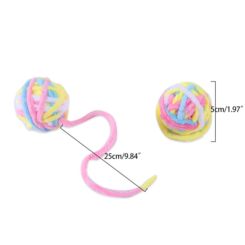 Pisici amuzante Jucărie de pluș Minge de lână din lână Pisici Minge pentru dentiție Zărăneală interactivă de mestecat Produse interactive pentru pisici pentru cadouri pentru animale de companie