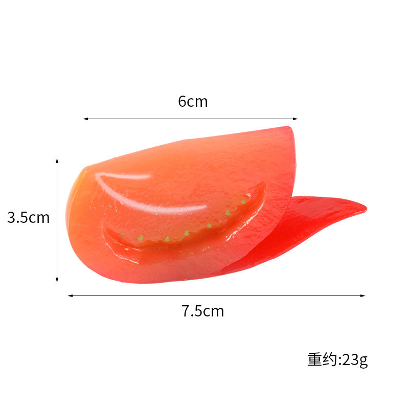 Simulált paradicsomos hamis étel Hamis zöldség-gyümölcs mesterséges uborka szeletek otthoni dekoráció konyhai fotózás kellékek