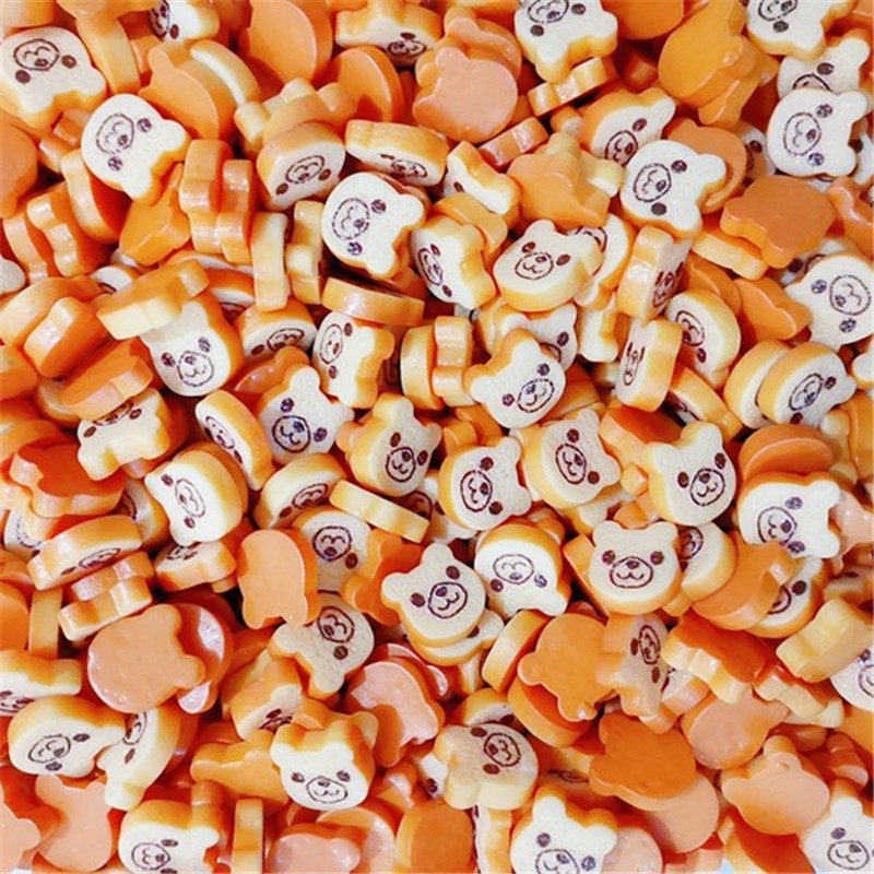 5 bucăți simulare Hamburger Puff Pâine prăjită Ornamente pentru mâncare falsă Urs în miniatură căpșuni Puf Hamburger Artificial Accesoriu DIY