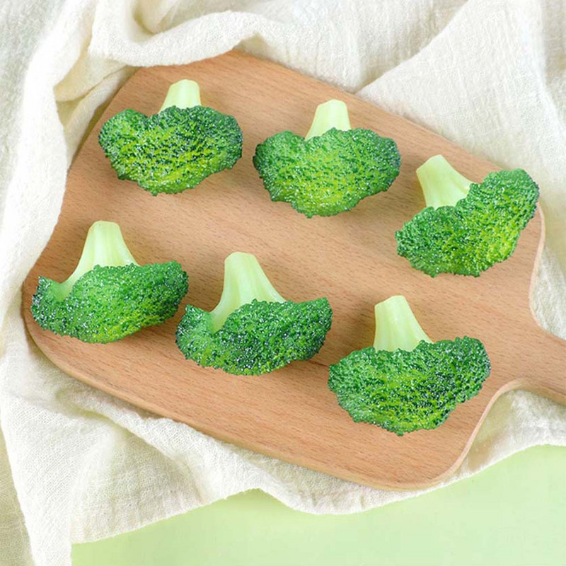 Hamisétel-szimuláció Brokkoli zöldséges konyhai kellékek őszi dekoráció Hotel étterem ablaka ételmodell lakberendezés