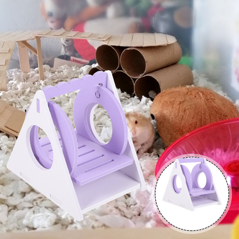 Hörcsög hintajáték mókus játékszer kisállat kellék Guinea pihenőház ketrec búvóhely Kis PVC játékok játszanak