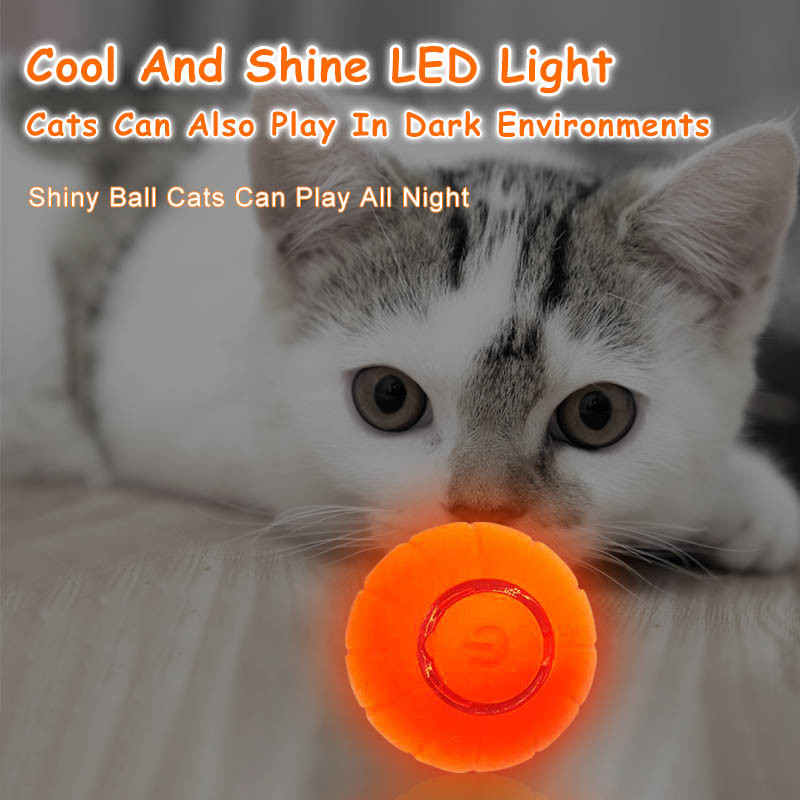 Elektromos macskajáték Intelligens, automatikusan guruló, pattogó labdás játékok macskáknak Interaktív játékok Kiképző Önmozgó cica kisállat kiegészítők