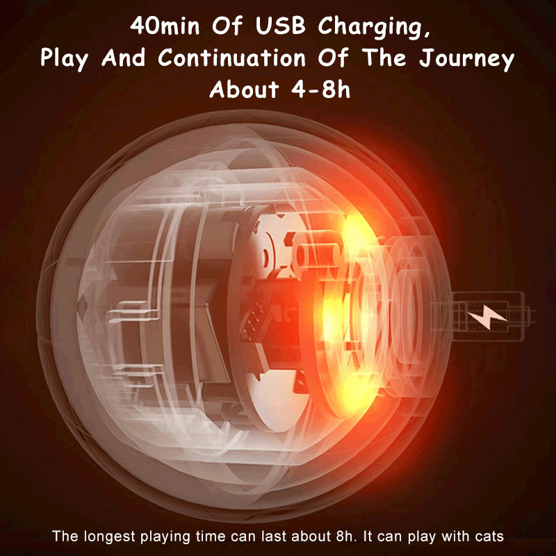 Elektromos macskajáték Intelligens, automatikusan guruló, pattogó labdás játékok macskáknak Interaktív játékok Kiképző Önmozgó cica kisállat kiegészítők