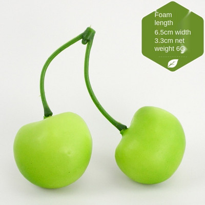 1 τεμ. Fake Cherry τεχνητό φρούτο μοντέλο προσομοίωσης Cherry Ornament Craft Food Photography Props Διακοσμήσεις για το πάρτι γάμου για το σπίτι