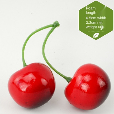 1 τεμ. Fake Cherry τεχνητό φρούτο μοντέλο προσομοίωσης Cherry Ornament Craft Food Photography Props Διακοσμήσεις για το πάρτι γάμου για το σπίτι