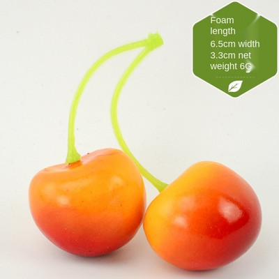 1 τεμ. Fake Cherry τεχνητό φρούτο μοντέλο προσομοίωσης Cherry Ornament Craft Food Photography Props Διακοσμήσεις για το πάρτι γάμου για το σπίτι