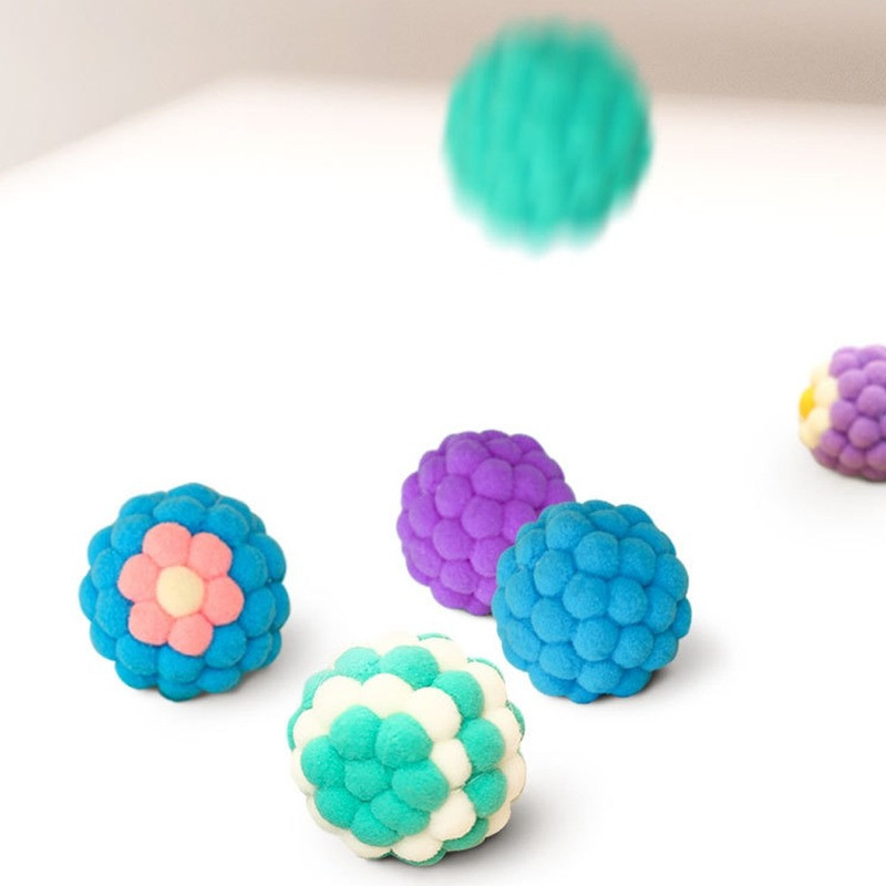Kisállat macskajáték plüsslabda ugrató macskajáték Színes cicajátékok Molar Chew Játék Catch Interaktív bolus Kis golyós állatkellékek