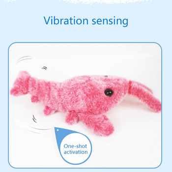 Electric Moving Cat Kickers Lobster Toy Realistic Wiggle Shrimp βελούδινα διαδραστικά παιχνίδια για γάτες και σκύλους που πλένεται