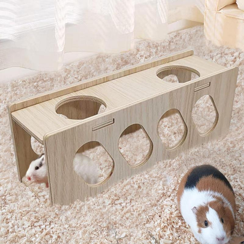 Fából készült edzõszerszámok Külsõ alagút hörcsögjátékok Többfunkciós hörcsögketrec-kiegészítõk Hörcsög alagút menekülési játék