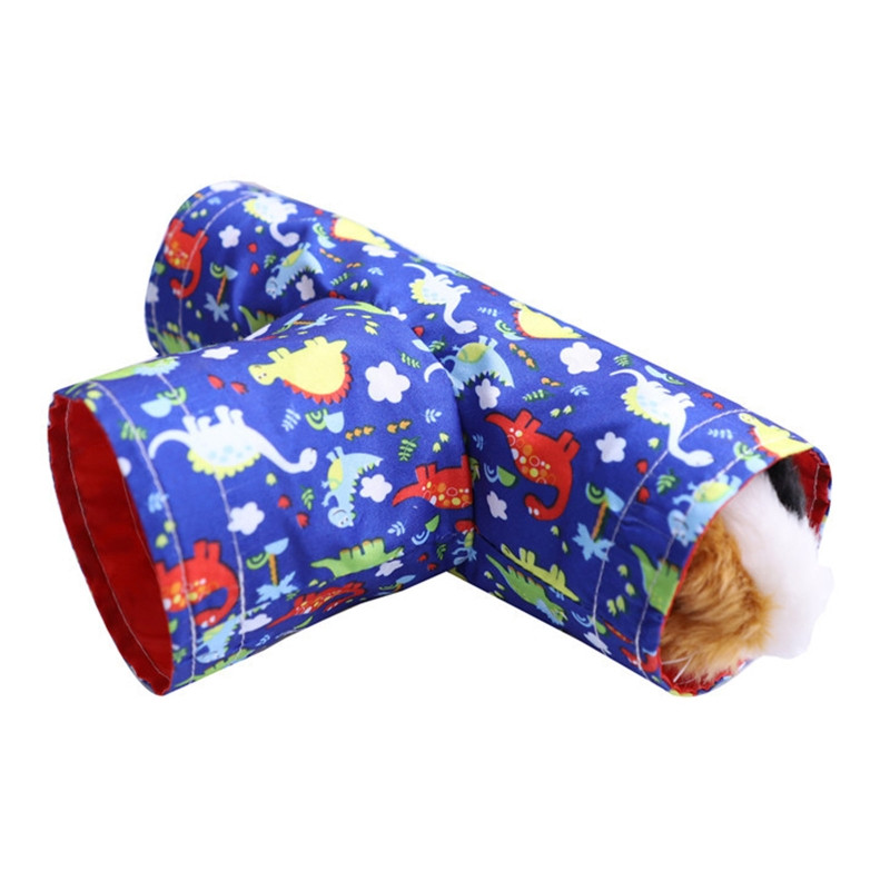 Tuburi pentru animale de companie cu 3 căi Cuib pentru iepuri, dihori, cobai, ușor de curățat, cadou drăguț