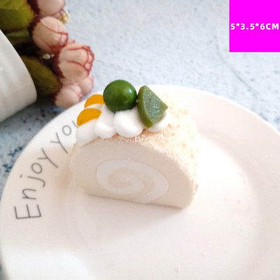 Szimulációs torta Hamis gyümölcs kenyér modell Svájci tekercs bolt kirakata Otthon Hűtőszekrény Dec. Ételfotózás kellékek Őszi dekoráció