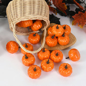 12db Halloween hab mesterséges sütőtök DIY hamis zöldségek díszszimulációs növény otthoni dekoráció barkácsoláshoz, Halloween dekoráció