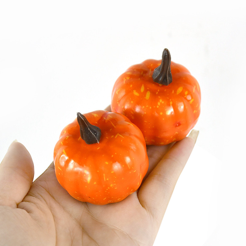 12db Halloween hab mesterséges sütőtök DIY hamis zöldségek díszszimulációs növény otthoni dekoráció barkácsoláshoz, Halloween dekoráció