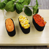 Szimuláció Halikra Sushi Modell PVC Hamisítvány Japán étel Kijelző Fényképezés Kellékek Dekoráció Valósághű gyanta dísz