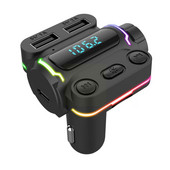 Környezeti fény Bluetooth 5.0 FM adó autós MP3 Fast Play lejátszó Lemez USB töltés TF vevő kihangosító U vezeték nélküli audio V5S2