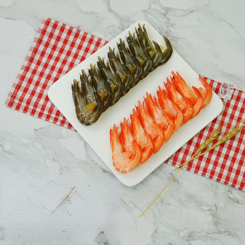 Mesterséges élelmiszer-modell szimuláció garnélarák ablak kijelző fotózás kellékek szoba dekoráció oktatási eszközök vicces gyerekjátékok