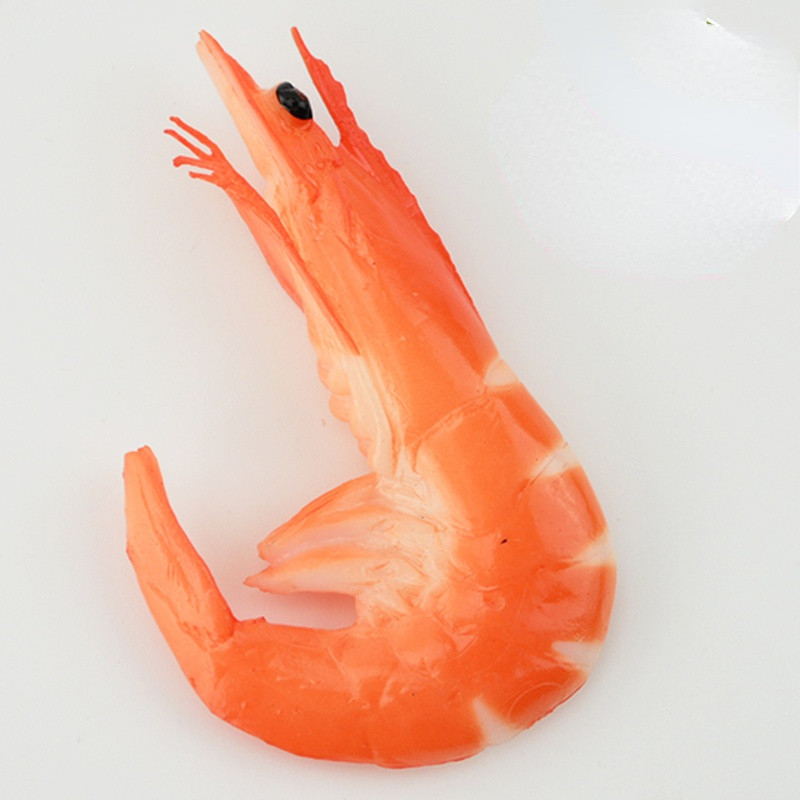 Mesterséges élelmiszer-modell szimuláció garnélarák ablak kijelző fotózás kellékek szoba dekoráció oktatási eszközök vicces gyerekjátékok