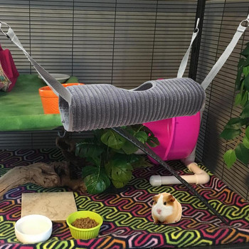 Ferret Hammock Ferret For Small Hamster Sugar Glider Tube Swing Ζεστή τσάντα τούνελ για παπαγάλους Ποντίκια ανεμόπτερα Αξεσουάρ κλουβιού παιχνιδιών