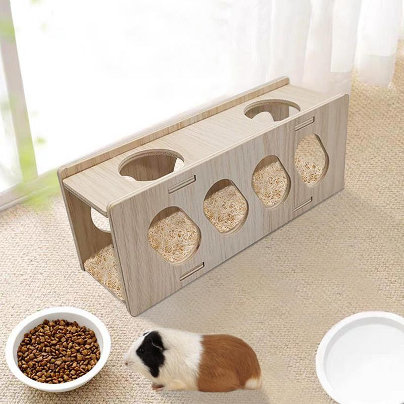 Hörcsögjátékok Alagút menekülési játék Hörcsög fa rejtett ház Könnyen felszerelhető többcélú fajátékok hörcsögöknek edzés edzés