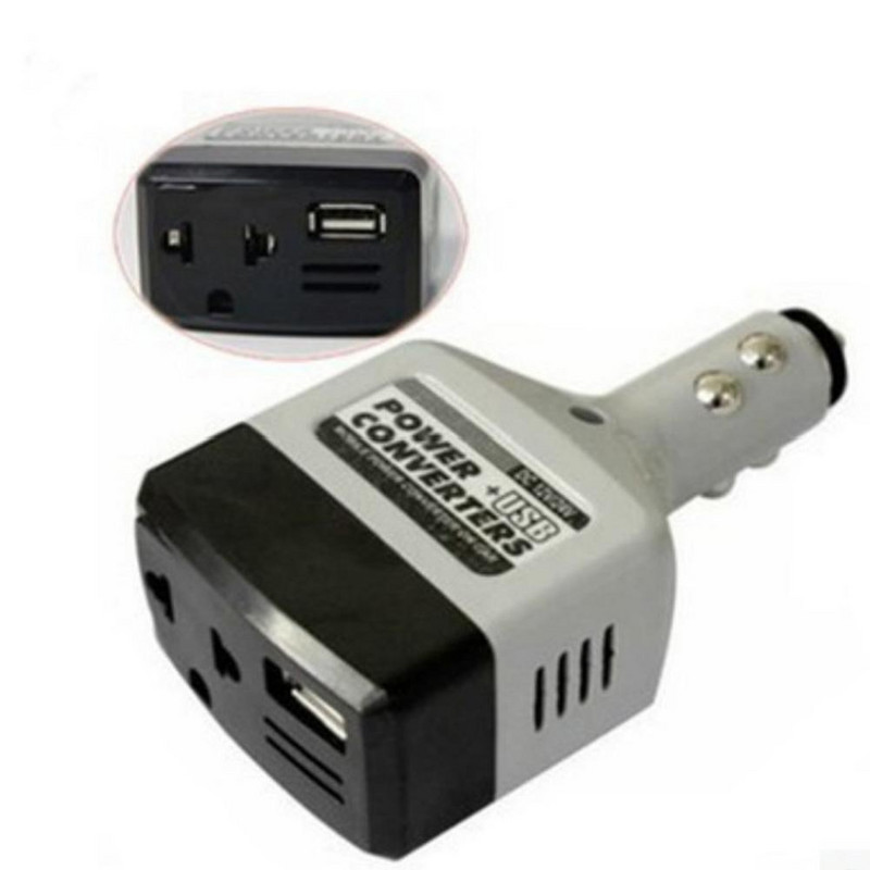 Universalus automobilio mobilusis maitinimo keitiklio adapteris 12V/24V į 220 USB automobilinis maitinimo keitiklis, naudojamas visiems mobiliesiems telefonams