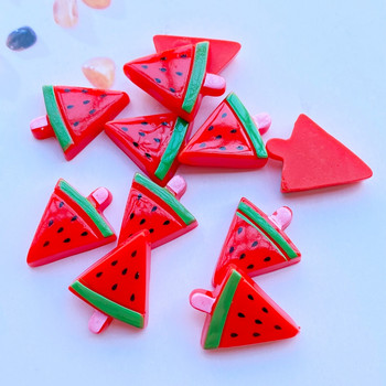 20Pcs New Mini Cute Popsicle Watermelon Flat Back Resin Scrapbooking Направи си сам Аксесоари за декорация на бижута J331