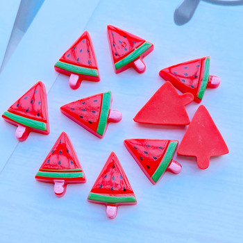 20Pcs New Mini Cute Popsicle Watermelon Flat Back Resin Scrapbooking Направи си сам Аксесоари за декорация на бижута J331