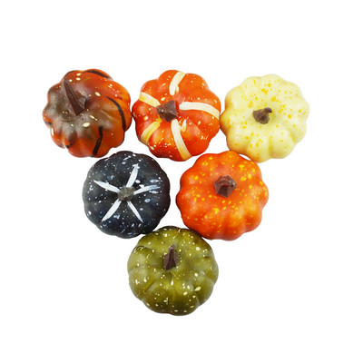 6 τμχ Halloween Pumpkin Fake Vegetable Simulation Halloween Artificial Pumpkin DIY Craft Home Birthday Party Γαμήλια διακόσμηση