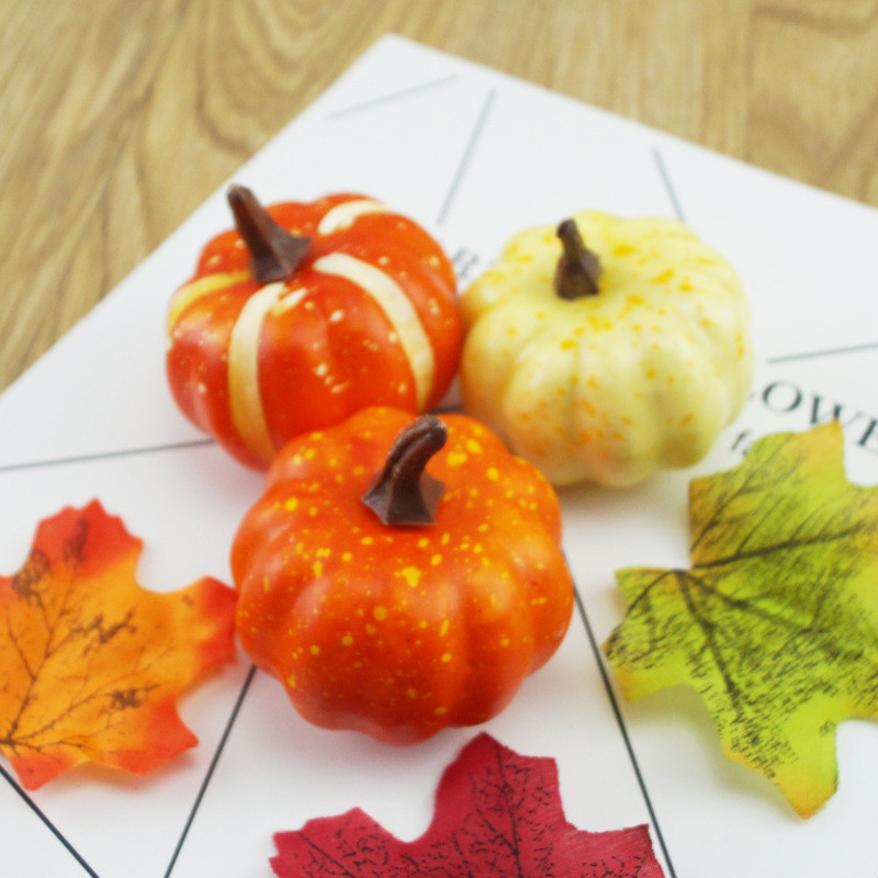 6db Halloween sütőtök hamis növényi szimuláció Halloween mesterséges tök barkács kézműves otthoni születésnapi parti esküvői dekoráció