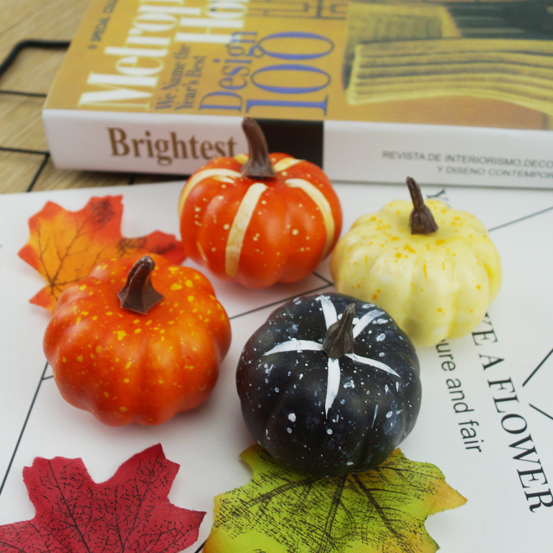 6db Halloween sütőtök hamis növényi szimuláció Halloween mesterséges tök barkács kézműves otthoni születésnapi parti esküvői dekoráció
