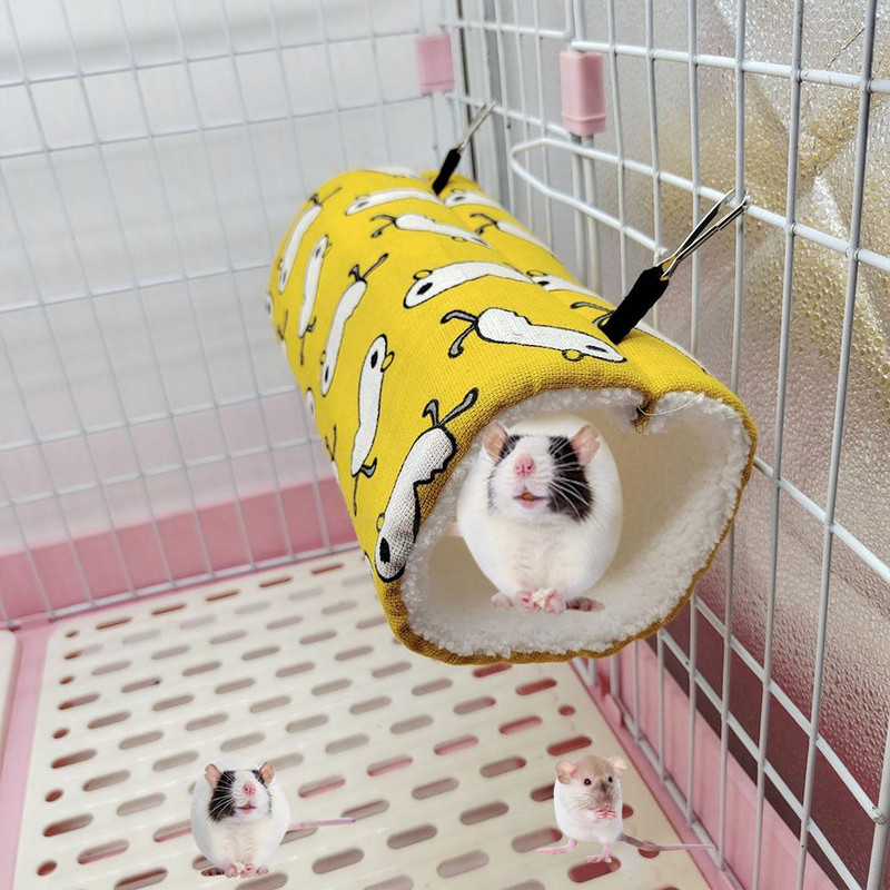 Hamako lovos tunelio formos lizdas dviaukštei lovai cukraus sklandytuvui hamakui jūrų kiaulytės narvelio priedai patalynė Šiltas hamakas žiurkėnui