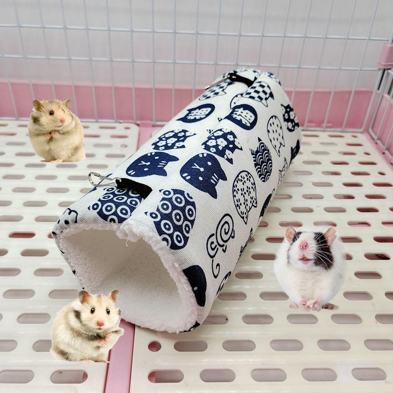 Hamako lovos tunelio formos lizdas dviaukštei lovai cukraus sklandytuvui hamakui jūrų kiaulytės narvelio priedai patalynė Šiltas hamakas žiurkėnui