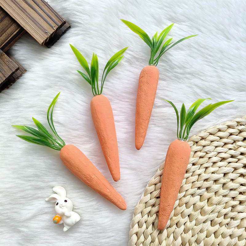 4/8 db húsvéti mesterséges sárgarépa 14 cm-es hab zöldség gyümölcs Boldog húsvéti dekoráció otthoni asztalhoz, gyerekeknek barkácsolás
