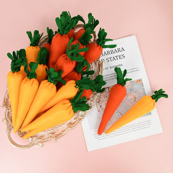3бр. Великденски орнамент от морков плат Зайче Симулация на моркови Зеленчуци за домашен декор на маса Пролетно Великденско парти Консумативи Детска играчка