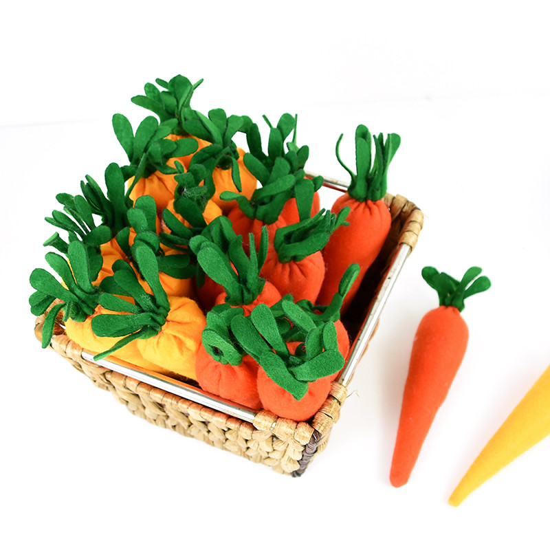 3 τμχ Πασχαλινό Στολίδι Carrot Fabric Bunny Carrot Simulation Λαχανικά για διακόσμηση τραπεζιού σπιτιού Ανοιξιάτικο πασχαλινό πάρτι Προμήθειες Παιδικό παιχνίδι