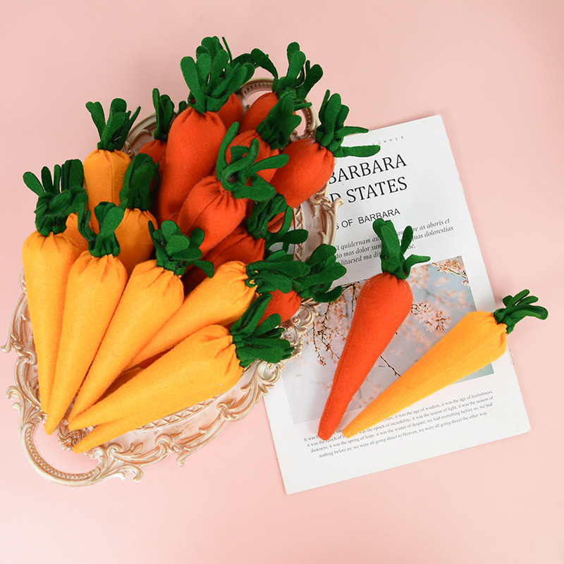 3 τμχ Πασχαλινό Στολίδι Carrot Fabric Bunny Carrot Simulation Λαχανικά για διακόσμηση τραπεζιού σπιτιού Ανοιξιάτικο πασχαλινό πάρτι Προμήθειες Παιδικό παιχνίδι