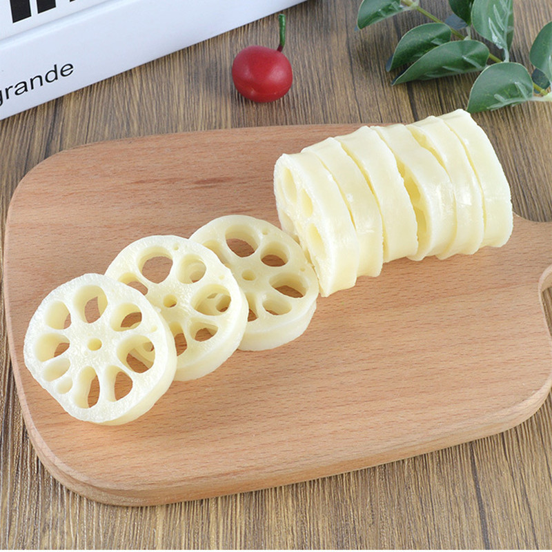 Mesterséges lótuszgyökér szeletek Szimuláció Zöldségek Hamisítványok Konyhai kellékek Étterem Ételmodell Ablakok Kijelző Lakásdekoráció