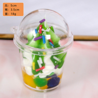 5cmX3,5cm szimulációs krémes fagylalt csésze modell PVC puha ragasztós mini kellékek cukorka csésze gyümölcsfagylalt hamis fagylalt DEKOR