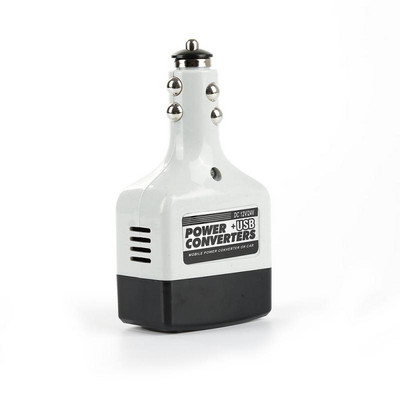 Automobilių inverteriai įkrovimo maitinimo adapteris DC 12V/24V iki 220V automatinis cigarečių degiklio konverteris adapteris įkroviklis USB apsauga nuo perkrovos