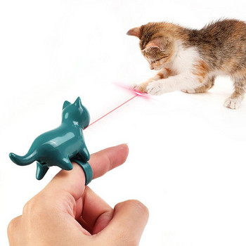 Играчка за котки Лазерна показалка Играчка за кучета Забавни играчки за преследване на котки Мини фенерче за пръсти Лазерна LED светлина Интерактивни играчки за домашни любимци, за да занимавате котката