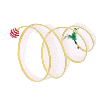 Cat Tunnel Tube Pet Πτυσσόμενο Παιχνίδι Φορητό Πτυσσόμενο με Φτερό Παιχνίδι Σκηνή για Σκύλους Bunny Αξεσουάρ Εσωτερικό σπίτι