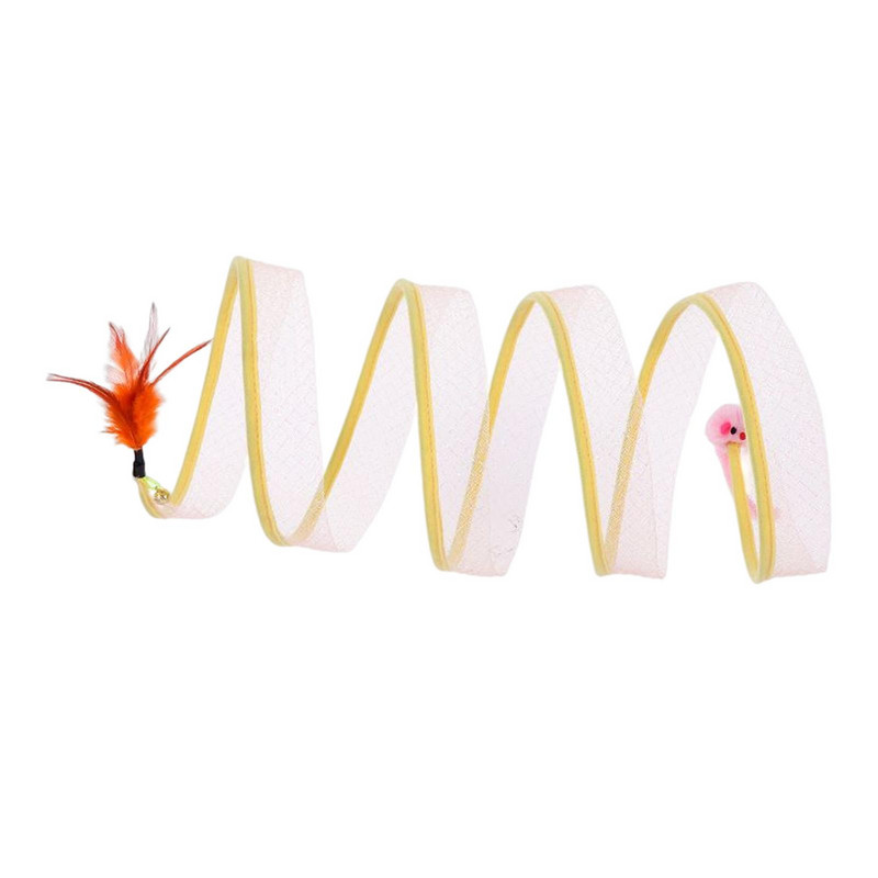 Macska alagút cső kisállat összecsukható játék Hordozható összecsukható játék tollas játék játszósátor kutyáknak Nyuszi kiegészítők Otthon Beltéri