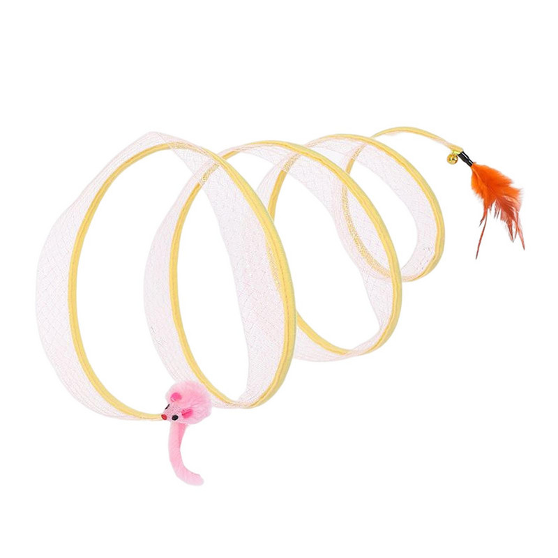 Macska alagút cső kisállat összecsukható játék Hordozható összecsukható játék tollas játék játszósátor kutyáknak Nyuszi kiegészítők Otthon Beltéri