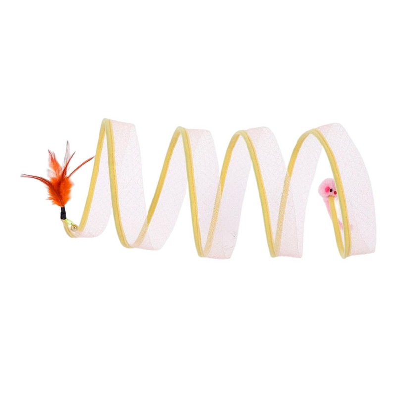 Macska alagút cső kisállat összecsukható játék Hordozható összecsukható játék tollas játék játszósátor kutyáknak Nyuszi kiegészítők Otthon Beltéri