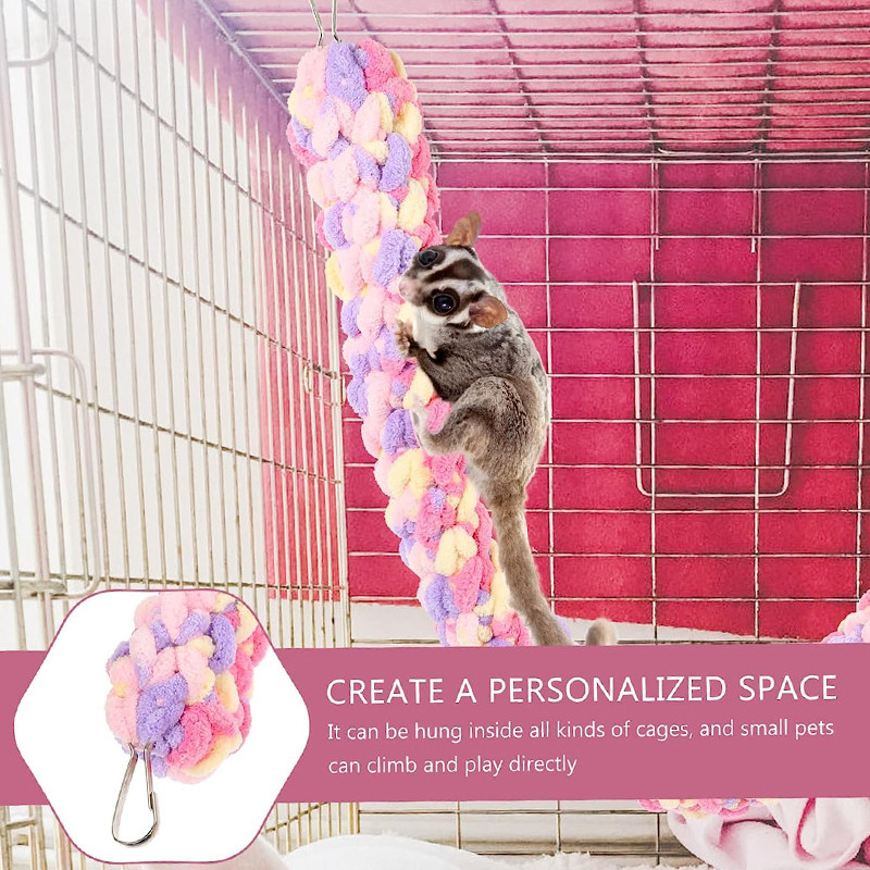 60 cm-es vitorlázó mászókötél kisállat mászó játék hörcsög kötél tengerimalac játékok hinta papagáj mászó kötél cukor sikló függőágy