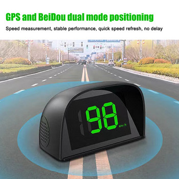 Car HUD Headup Display KM/H MPH GPS Ψηφιακό ταχύμετρο με οθόνη LED μεγάλης γραμματοσειράς Προσαρμογέας φόρτισης αυτοκινήτου για μοτοσικλέτα αυτοκινήτου SUV