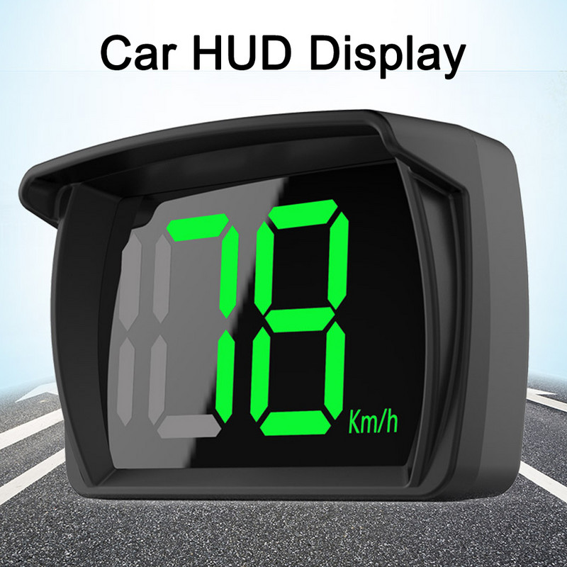 Autós HUD Headup kijelző KM/H MPH GPS digitális sebességmérő LED nagy betűtípusú kijelzővel Autós töltőadapter autós SUV motorkerékpárhoz