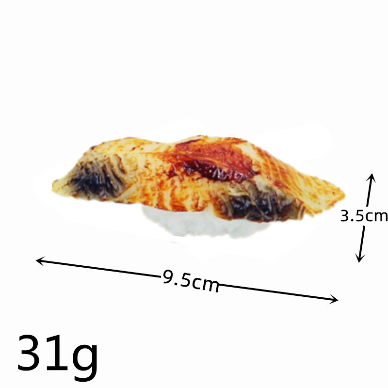 Szimulált sushi mesterséges japán konyha hamis lazacos rizsgolyó modell japán étterem kirakati kellékei barkácsolás kézműves játék