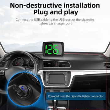 2023 New Car Head-up Display Y03 GPS HUD Digital Speedometer Auto Electronic Accessories Factory Direct sale KMH MPH For All Cas